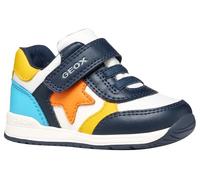 Geox B Rishon Boy A Sneaker, off White Navy, 8.5 UK Bambino