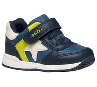 Geox B Rishon Boy, First Walker Shoe Bimbo 0-24, Navy Fluo Green, 21 EU
