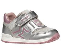 Geox B Rishon Girl A, Scarpe Primi Passi Bimba 0-24, Dk Silver Rose, 18 EU