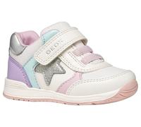 Geox B Rishon Girl A, Scarpe Primi Passi Bimba 0-24, off White Lilac, 25 EU