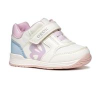 Geox B RISHON Girl A, Scarpe da Ginnastica Bimba 0-24, White/Sky, 18 EU