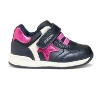 Geox B Rishon Girl, First Walker Shoe Bimba 0-24, Navy Fuchsia, 24 EU
