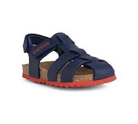 Geox B Sandal Chalki Boy, Sandali Bambini e ragazzi, Blu/Rosso (Navy/Red C0735), 21 EU