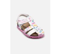 Geox B Sandal Chalki Girl, Bimba 0-24, Bianco/Multicolore, 20 EU