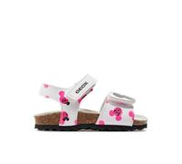 Geox B Sandal Chalki Girl, Bambina, Fluofucsia Bianco, 25 EU