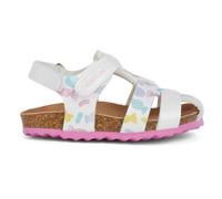 Geox Baby Girl's B Chalki Sandal, White Multi Coloured, 6 UK Child