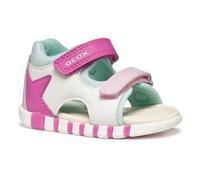 Geox B Sandal IUPIDOO Gir, Bimba 0-24, White/Fuchsia, 19 EU