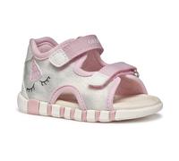 Geox B Sandal IUPIDOO Gir, Bimba 0-24, Silver/Pink, 19 EU
