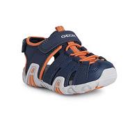 Geox B Sandal Kraze A, Sandali Bambini e ragazzi, Blu/Arancione (Navy/Orange), 27 EU