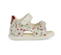 Geox B Sandal Macchia Gir, Sandali Bambine e Ragazze, Off White Red, 25 EU