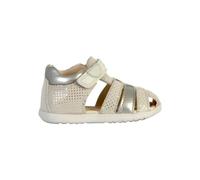 Geox B Sandal Macchia Gir, Bimba 0-24, Bianco Lucido Lt Silver 01, 19 EU