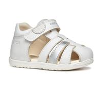Geox B Sandal Macchia Gir, Bimba 0-24, White/Silver, 21 EU