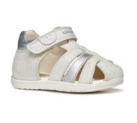 Geox B Sandal Macchia Gir, Bimba 0-24, White/Silver, 18 EU