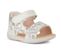 Geox B Sandal Tapuz Girl, Sandali Bimba 0-24, Bianco Multicolore, 19 EU