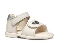 Geox B VERRED B, Sandalo Bambina, White/Lt Silver, 26 EU