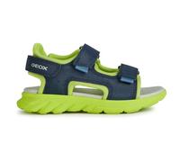 Geox Bambino J Airadyum BO Sandal, Navy Lime, 34 EU