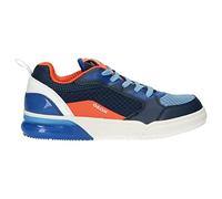 Geox Bambino Scarpe Stringate Basse J GRAYJAY Boy, Ragazzo Sneaker, Lacci,Scarpe da Strada,Sportivo,Elegante,Casuale,Navy/Orange,32 EU / 13 UK Child