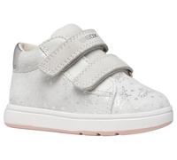 Geox BBIGLIA Girl C Sneaker, Bianco/Argento, 23 EU