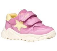 Geox CIUFCIUF Girl A Sneaker, Dk Pink/LT Yellow, 24 EU