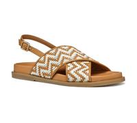 Geox D ADELASH E, Sandalo Scorrevole Donna, Camel/Papyrus, 35 EU