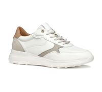 Geox D ALLENIEE A, Scarpe da Ginnastica Donna, Optic White/Lt Taupe, 39 EU
