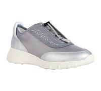 Geox D Alleniee, Scarpe da Ginnastica, Grigio Chiaro/Argento, 36 EU