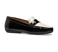 Geox D ANNYTAH Moc A, Mocassino Donna, Black/Papyrus, 39 EU