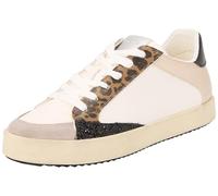Geox D Blomiee ISneaker da Donna, Fango Bianco Ottico, 39 EU
