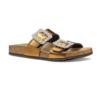 Geox D BRIONIA R A, Sandalo Piatto Donna, Coffee, 38 EU