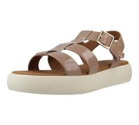 Geox D CAMALEI B, Sandalo Piatto Donna, Caramel, 39 EU