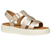 Geox D CAMALEI B, Sandalo Piatto Donna, Lt Gold, 38 EU