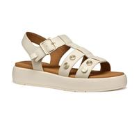 Geox D CAMALEI E - Sandalo piatto Donna, Papyrus,
