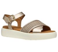 Geox D CAMALEI F, Sandalo Piatto Donna, Champagne, 36 EU