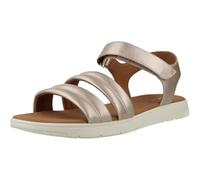 Geox D DANDRA C, Sandalo Piatto Donna, Lt Gold, 38 EU