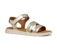 Geox D DANDRA E, Sandalo Piatto Donna, Lt Gold, 36 EU