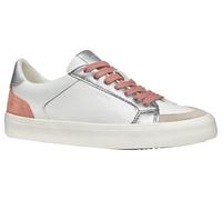 Geox D EMMELENY E, Scarpe da Ginnastica Donna, White/Dk Skin, 39 EU