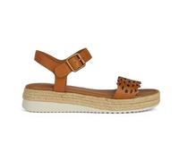 Geox D Eolie A, Sandali con Zeppa, Cognac, 40 EU