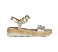 Geox D Eolie A, Sandali con Zeppa Donna, Lt Gold, 36 EU
