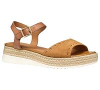 Geox D EOLIE B, Sandalo Piatto Donna, Cognac, 37 EU