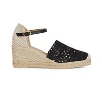 Geox D Gelsa Low B, Sandali con Zeppa Donna, Nero, 37 EU