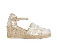 Geox D Gelsa Low B, Sandali con Zeppa Donna, Tortora, 37 EU