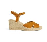 Geox D GELSA Low C - Sandalo con Zeppa Donna, Dk Yellow,