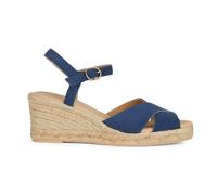 Geox Sandalo Gelsa Low C Donna con zeppa Blu Navy 36