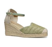 Geox D GELSA Low E - Sandalo con Zeppa Donna, Mint,