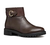 Geox D Hoara B, Stivale alla Caviglia Donna, Marrone Scuro, 39 EU