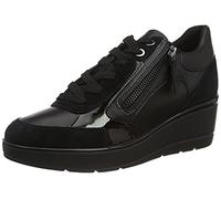 Geox D Ilde B, Sneakers Wedge Donna, Nero, 41 EU