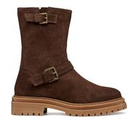 Geox D Iridea, Stivale alla Caviglia Donna, Marrone Scuro, 39 EU
