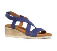 Geox D Ischia Corda A, Sandalo con Zeppa Donna, Blue, 37 EU