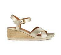 Geox D Ischia Corda C, Sandali con Zeppa, Lt Gold, 37.5 EU