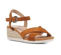 Geox D Ischia Corda, Sandali Donna, Giallo Curry, 39 EU